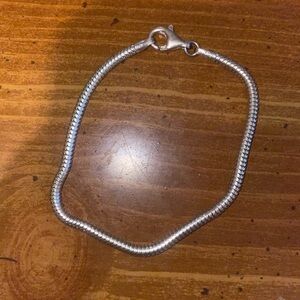 IBB Italy Sterling Silver 925 3mm Snake Chain Bracelet 7.5”